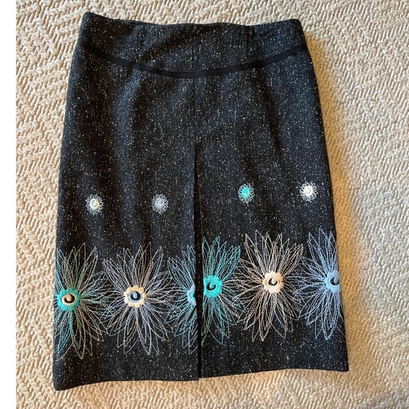 Anthropologie Dresses & Skirts - Anthropologie Beth Bowley Floral Embroidered Skirt -2